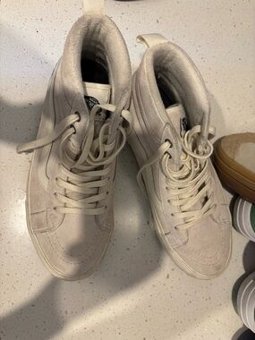 Vans High-Top Sneakers in Light Cream